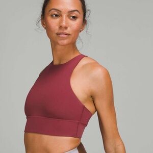 LULULEMON Energy High-Neck Longline Tough Bra Mulled Wine Sz 12